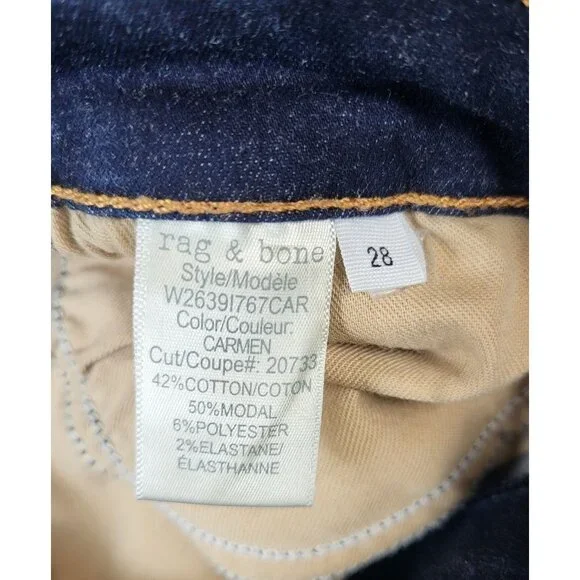 Rag & Bone Nina High Waist Ankle Skinny Jeans In Carmen Size 28 - Picture 6 of 8